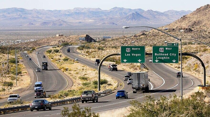 US 93 and State Route 68 interchange near Kingman, Arizona